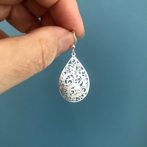 Silver Teardrop Earrings ~ Silver Earrings ~ Dangle Earrings