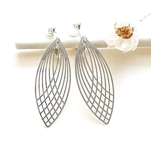 Silver clip on earrings for non pierced ears • These elegant fine no hole earrings are lightweight and comfortable for unpierced ears