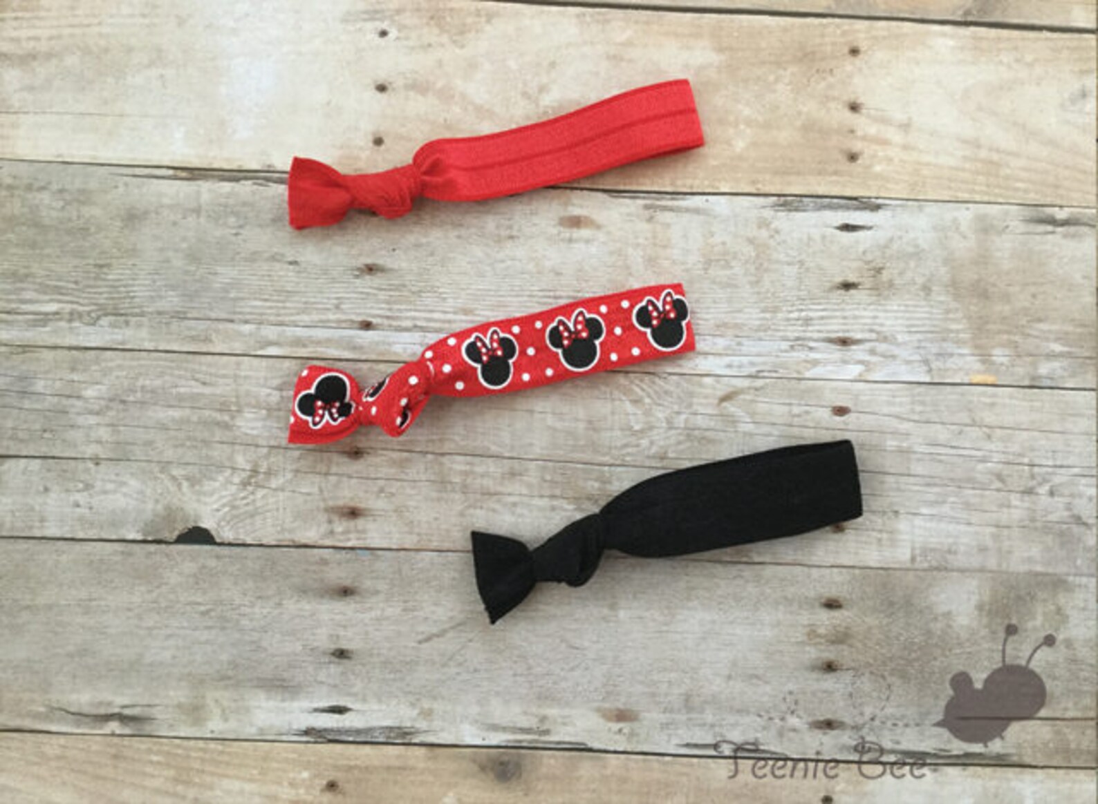Disney Hair Tie Set Hair Tie Gift Set Minnie Mouse Party Etsy