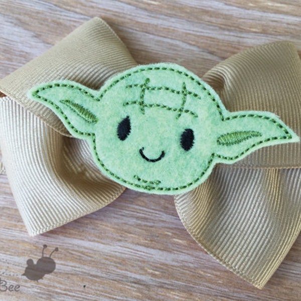 Yoda Bow - Star Wars Inspired Bow - Star Wars Inspired Hair Bow - Yoda Inspired Bow - Star Wars Bows - Star Wars Baby Girl