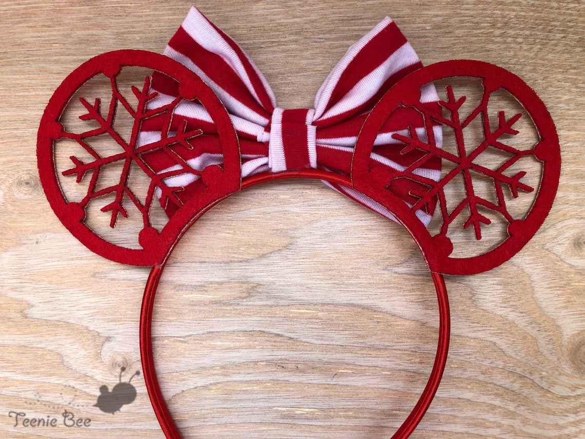 Christmas Disney Ears Holiday Ears Christmas Ears Mickey Etsy