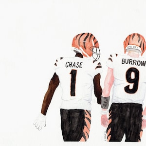 Cincinnati Bengals Watercolor Painting