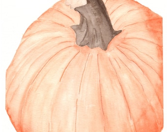 Pumpa akvarellmålning