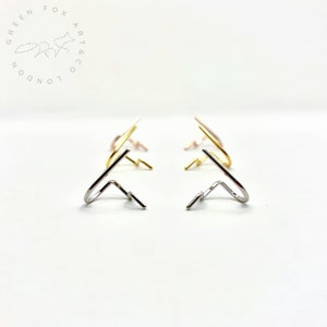 Emmi | Minimalist Sterling Silver Embracing Hidden Earrings - One color Set