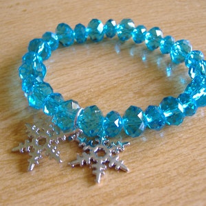 Bracelet with blue crystal and star pendant image 2