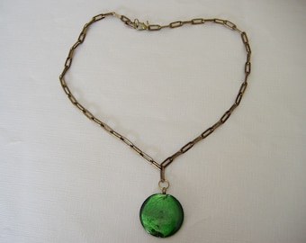 Groene hanger ketting