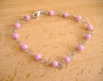 Armband met roze ballen voor meisjes