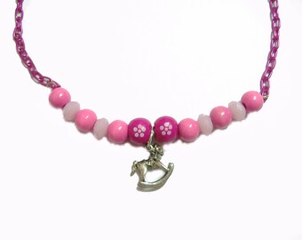 Roze ketting voor meisjes met ketting en hanger