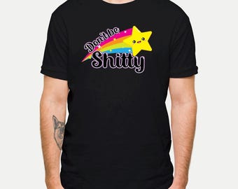 Camiseta "No seas una mierda" - Camiseta divertida de humor negro - Ropa con humor retorcido - Regalos para personas inestables - Linda estrella fugaz kawaii
