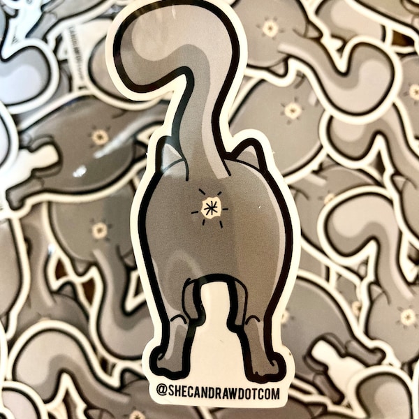 Cat butt hole sticker