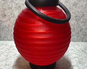 Linterna LED japonesa impresa en 3D – Lámpara de mesa, decoración para el hogar
