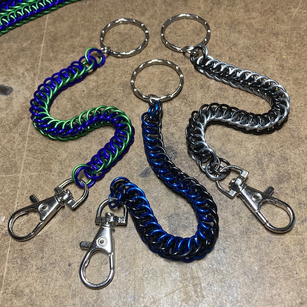 Custom Colors Chainmail Keychain ring lanyard cosplay convention