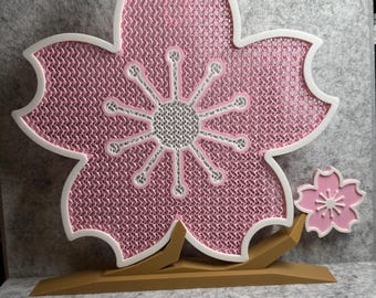 Tablero de solapa esmaltado con forma de flor de cerezo Sakura impreso en 3D - Tablero de flores japonesas