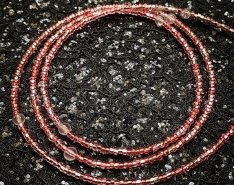 waist beads rose quartz