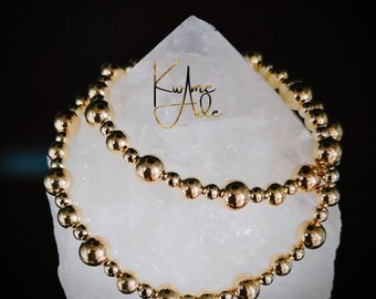 Father's Day Dads 14k Gold Necklace Beaded Mens Chain - by Kwame Ade