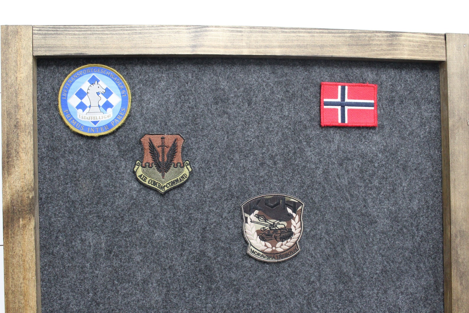 Patch wooden board military patch display morale patch hook Etsy