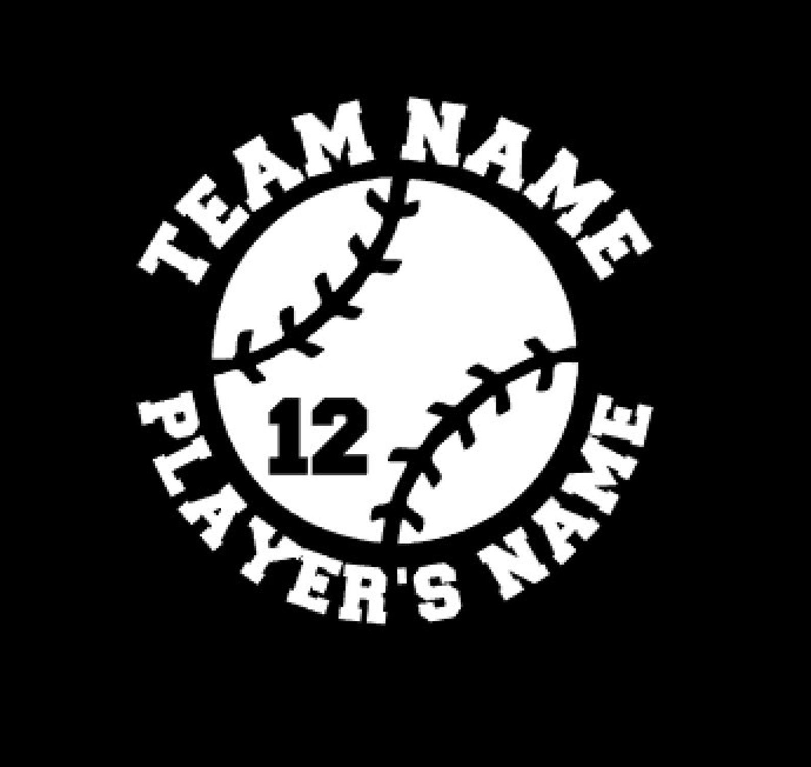 Personalized baseball decal car decal custom baseball decal Etsy