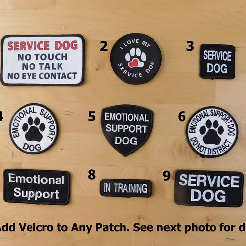 emotional support dog velcro patches