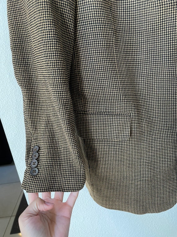 Vintage Liz Claiborne brown houndstooth blazer - image 6