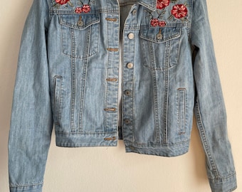 Vintage Embroidered Jean Jacket from Free Heart Denim