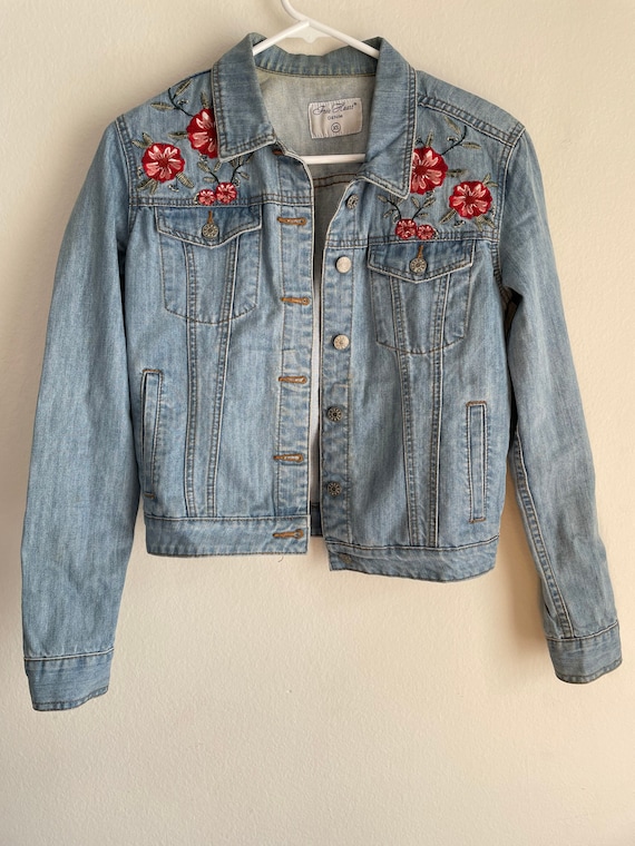 Vintage Embroidered Jean Jacket from Free Heart De