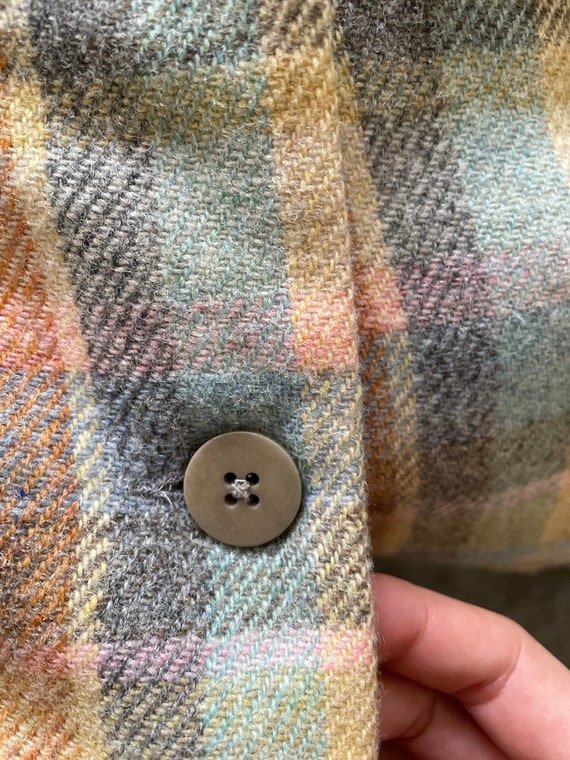 Vintage Multi-plaid colorful wool blazer - image 10