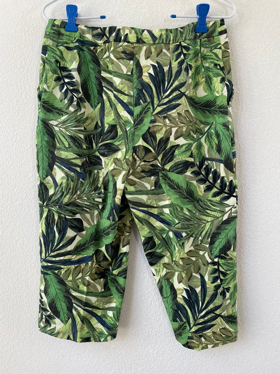 80s Bermuda style summer palm leaf shorts - image 4