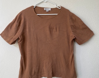 Vintage camel short sleeved sweater