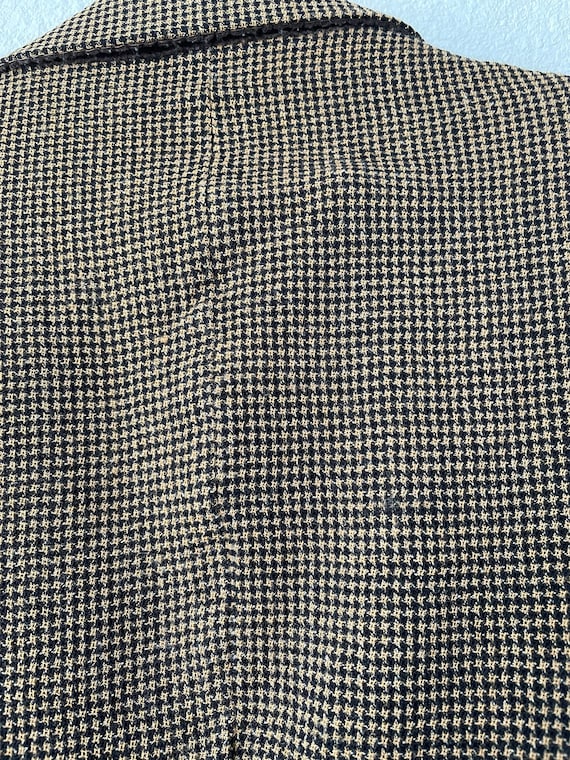 Vintage Liz Claiborne brown houndstooth blazer - image 10