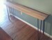 Beautiful poplar console table with black hairpin legs 