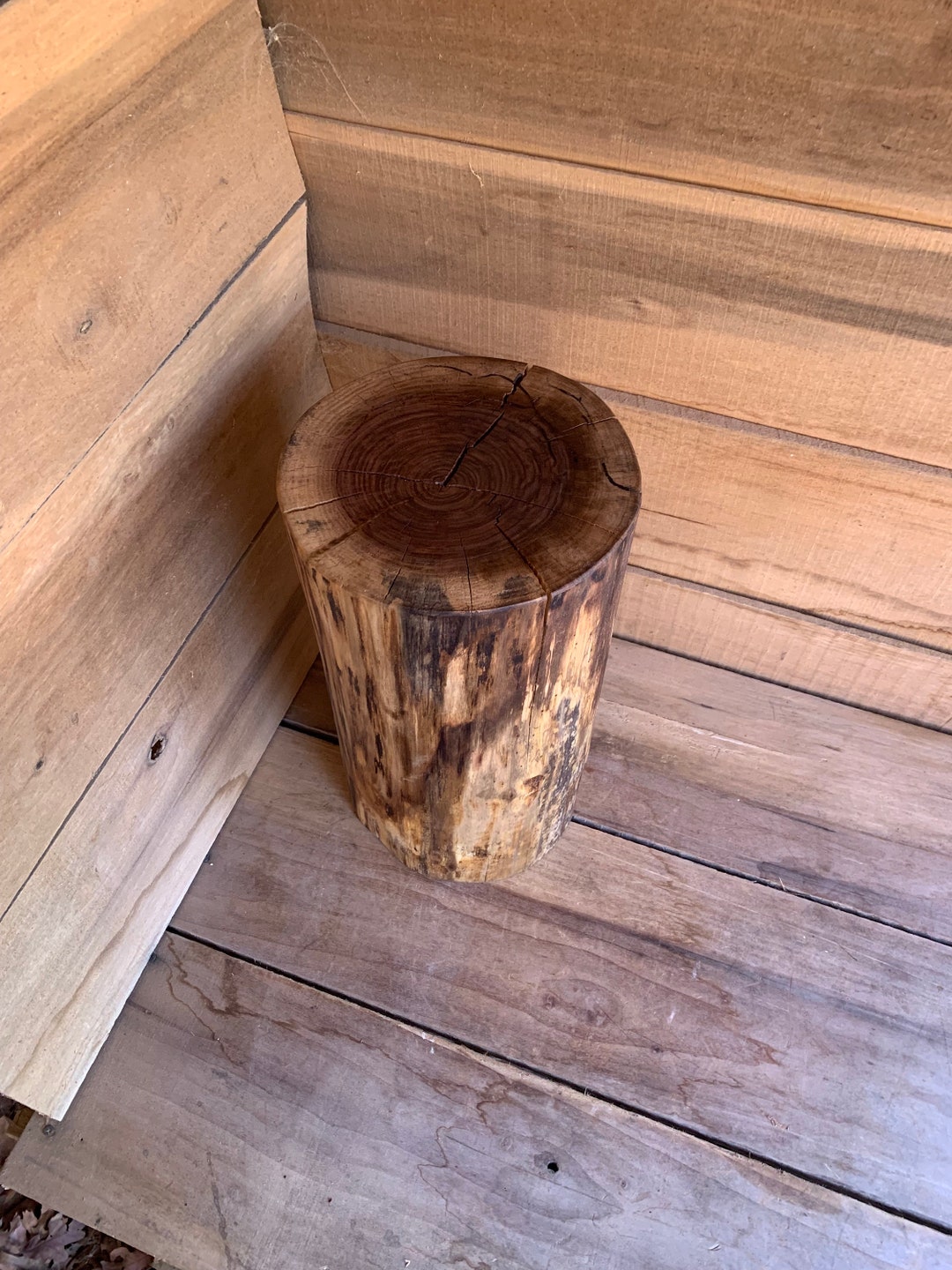 In Stock Black Walnut Stump Table Stool Plant Stand Side Table Etsy