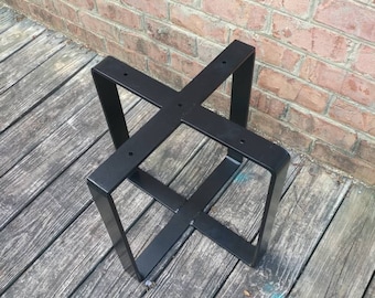 Metal Table Base - Powdercoated Black