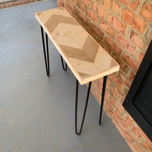 Chevron Console Table Black Hairpin Legs - in STOCK FAST SHIPPING - Etsy