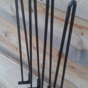 Black Powder Coated 30 Inch Hairpin Legs - Price is Per Leg