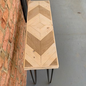 Chevron Console Table Black Hairpin Legs - in STOCK FAST SHIPPING - Etsy