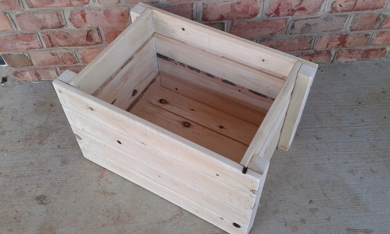 rustic toy bin
