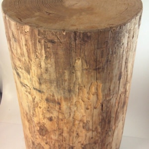 Rustic Yellow Pine Stump Stool