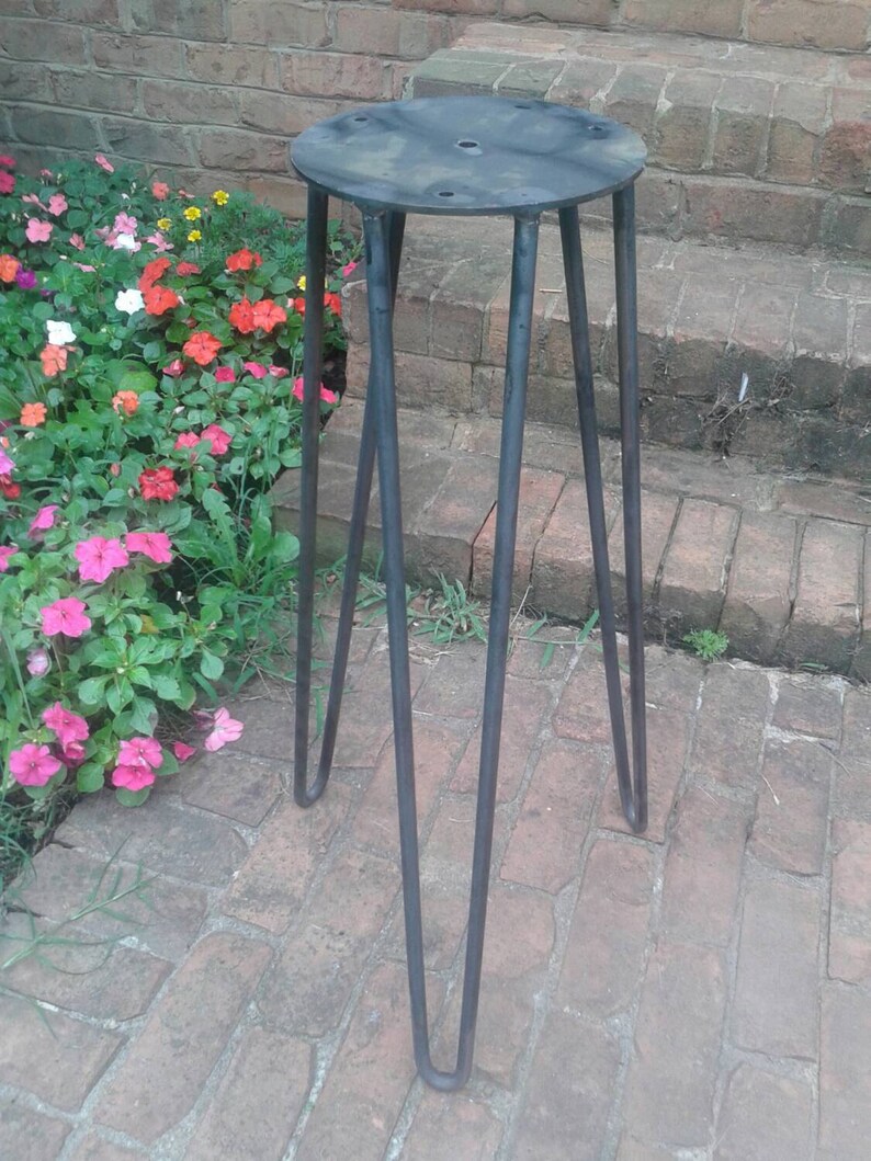 Raw Industrial 28 Steel Hairpin Leg Tripod Table Base Etsy