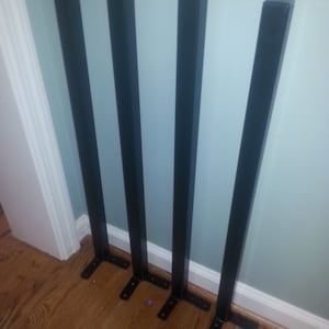 Black Powder Coated 36 Inch Straight Square Table leg - Per Leg
