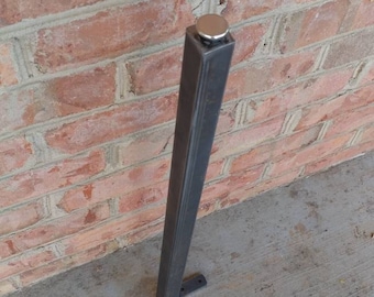 Straight Metal Leg with adjustable leveling foot - Beeswax coating optional - Per Leg