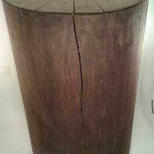 Rustieke populieren stomp tafel met zwarte walnoot vlek nachtkastje sofa tafel tafel stomp kruk - 7-8 &quot; diameter aangepaste hoogtes beschikbaar