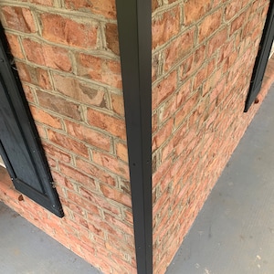 2x2 Countersunk Powder Coated Black Steel Corner Guard