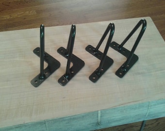 Set of 4 Black 6 Inch Hairpin Legs