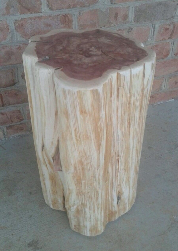 Red Cedar Stump Stool End Table Photo Prop Plant Stand Etsy
