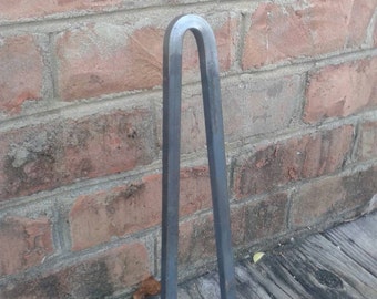 Square Bar Raw Steel 17" Hairpin Legs - Heavy Duty Bench Legs Industrial - Price is Per Leg