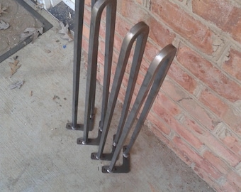 Square Bar Raw Steel 32" Hairpin Leg - Heavy Duty Legs Industrial - Price is Per Leg