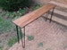 Beautiful honey brown poplar console table sofa table with black hairpin legs - sofa table 