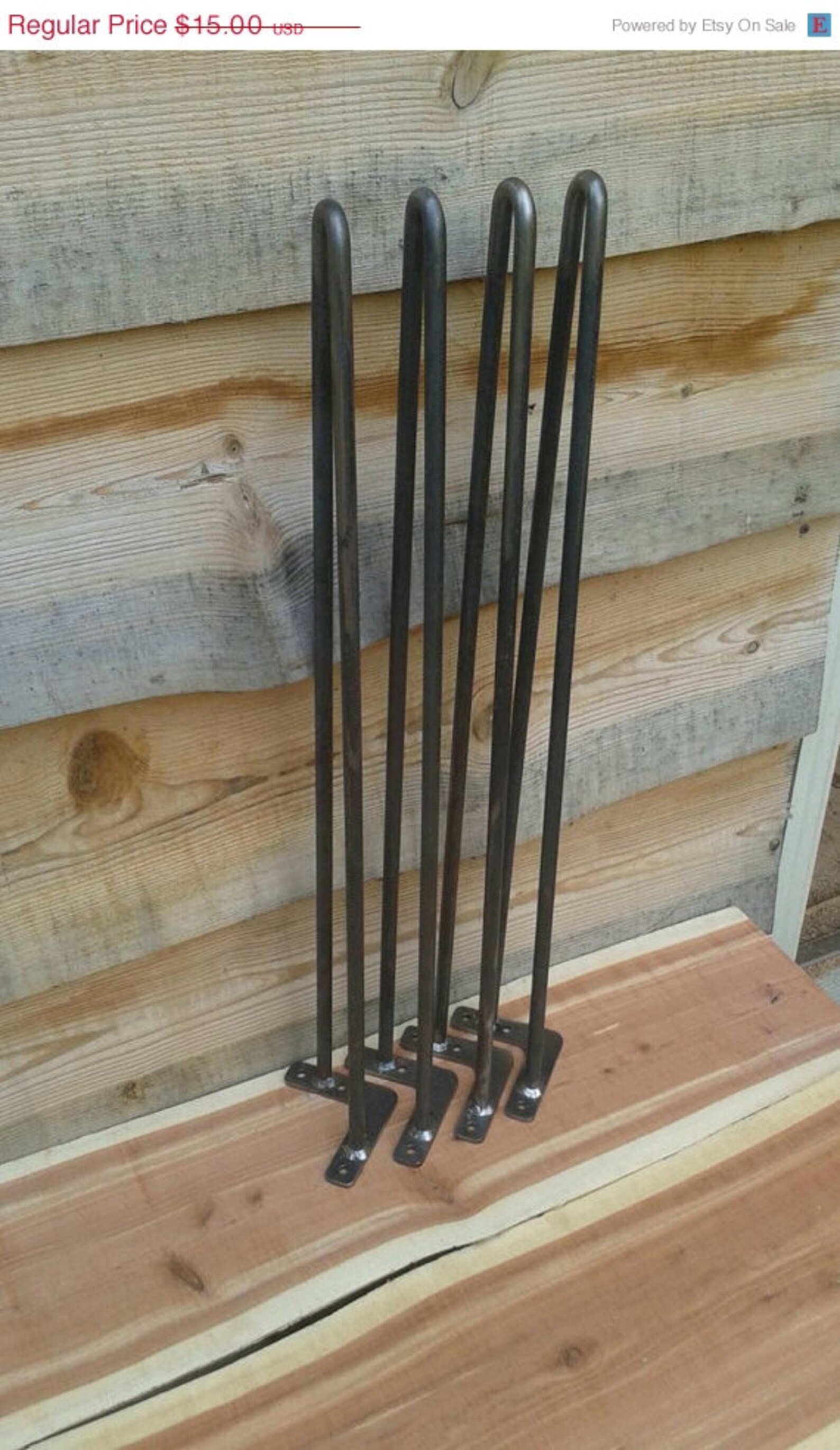 Raw 22 Inch Hairpin Legs Beeswax Coating Optional Price is - Etsy