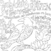 Be Strong and Courageous coloring page 8.5X11 Bible
