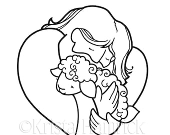 Good Shepherd  2 coloring pages for children